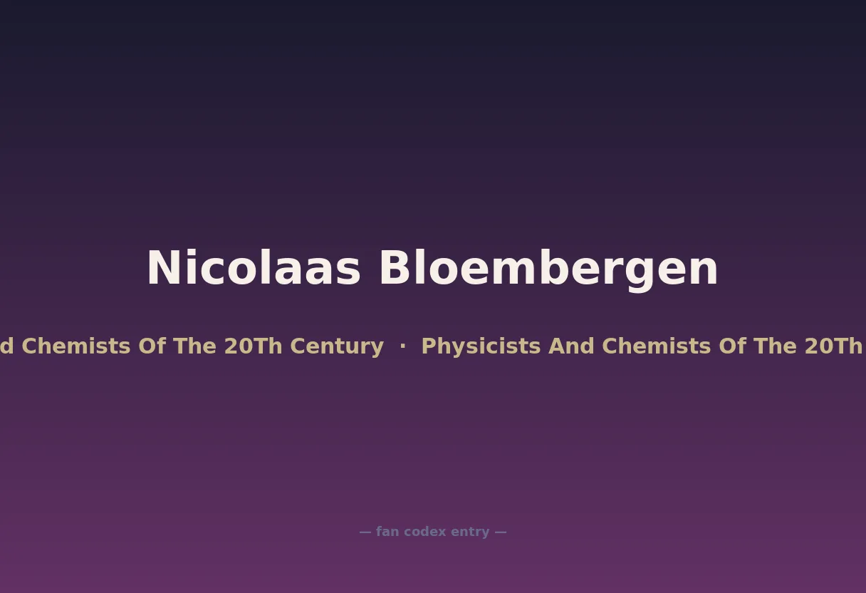 Nicolaas Bloembergen