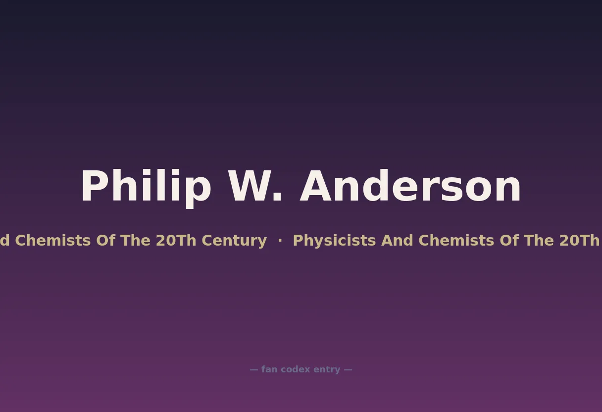 Philip W. Anderson