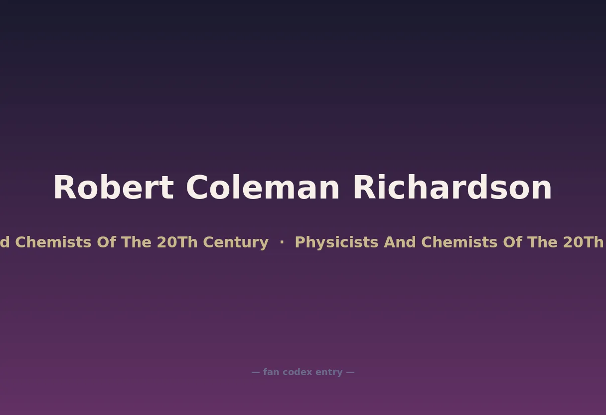 Robert Coleman Richardson